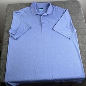 Heather Blue PGA Tour 2XLT Mens Polo Short Sleeve